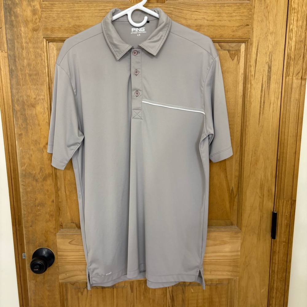 Ping Men's Polo Shirt in Light Gray